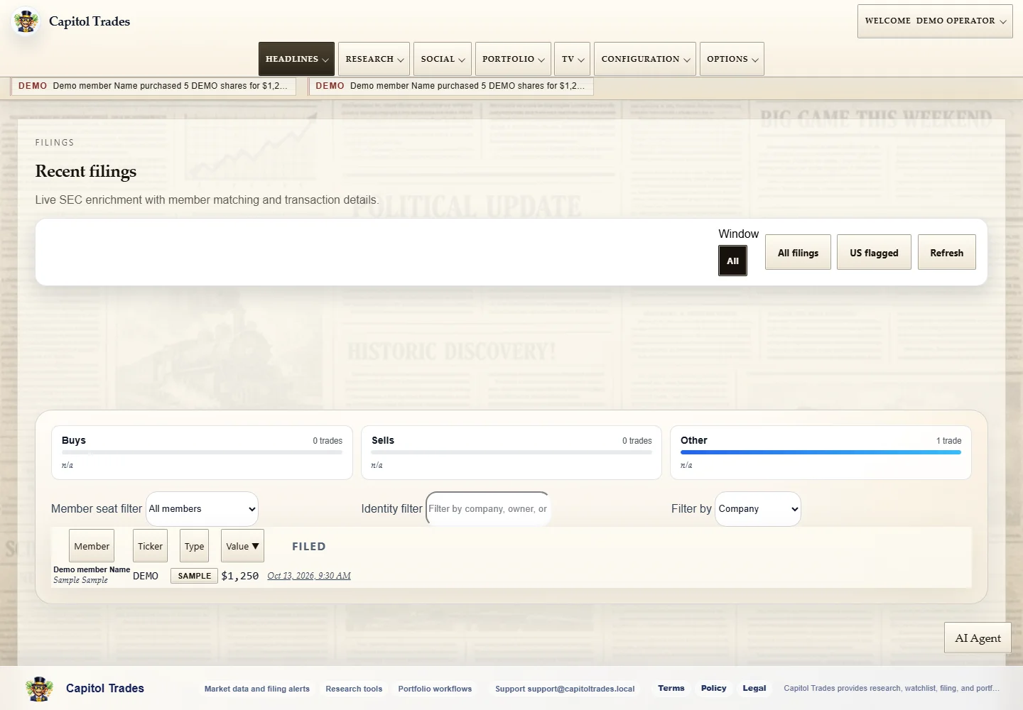 CapitolTraders: Recent Filings